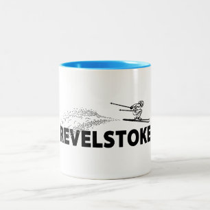 Taza Bicolor Saltador de esquí Revelstoke Columbia Británica