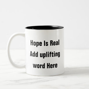 Taza Bicolor Salud mental Esperanza Es Verdadera cita de terapi