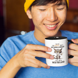 Taza Bicolor Salud mental simulada por Chistes gatos