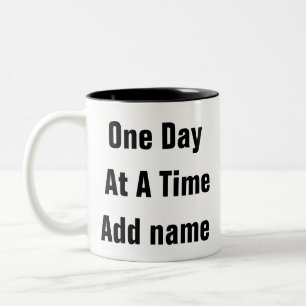 Taza Bicolor Salud Mental Un día a la Vez, el auto amor