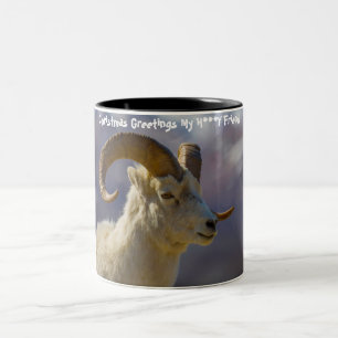 Taza Bicolor Saludos de Navidad Mi amigo querido