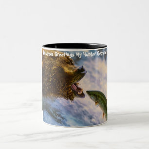 Taza Bicolor Saludos de Navidad Mi Cazador Recolector