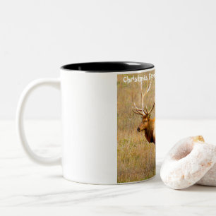 Taza Bicolor Saludos de Navidad Mi Cazador Recolector