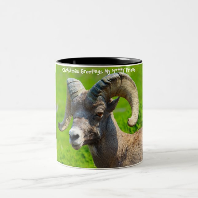 Taza Bicolor Saludos navideños a mi querido amigo (Centro)