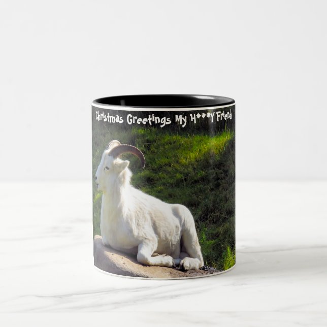 Taza Bicolor Saludos navideños a mi querido amigo (Centro)