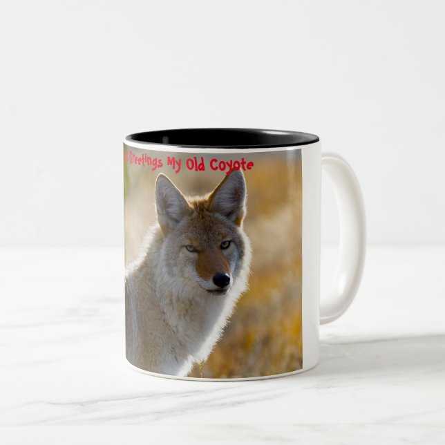 Taza Bicolor Saludos navideños a mi viejo Coyote (Anverso derecho)