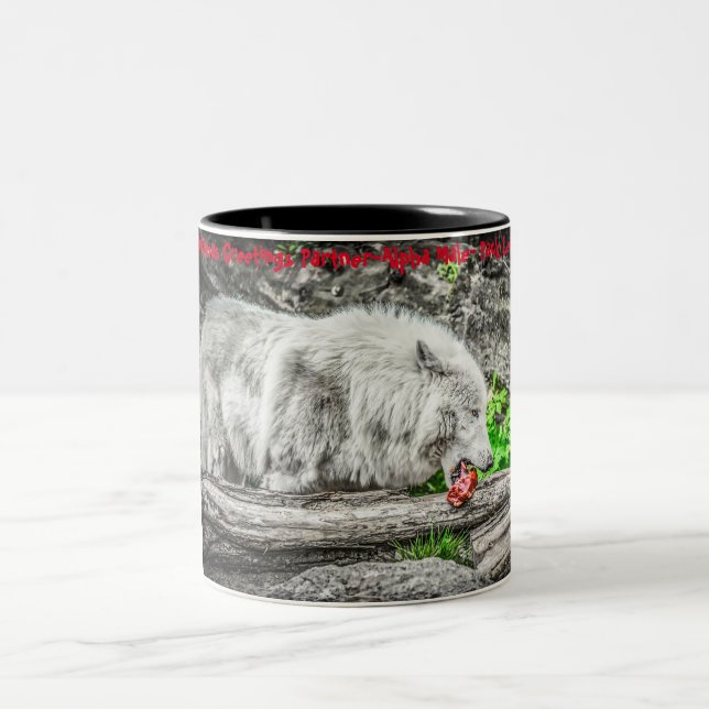 Taza Bicolor Saludos navideños 'Mi pareja', 'macho alfa', (Centro)