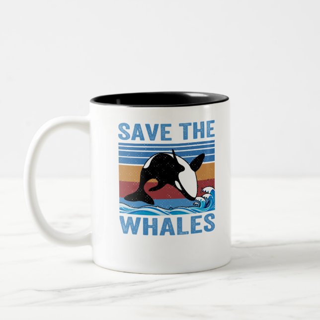 Taza Bicolor salva a las ballenas (Izquierda)