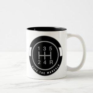 Taza Bicolor Salva Los Manuales Entusiasta De Autos Con Cambio