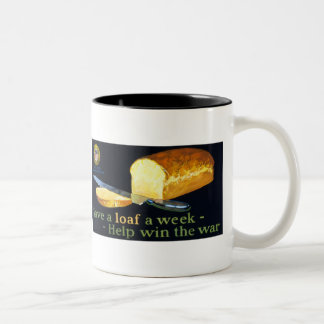 Taza Bicolor Salva una hogaza a la semana ~ ayuda a ganar la gu
