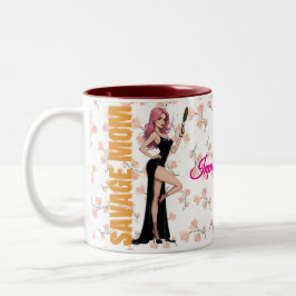 Taza Bicolor Salvar a mamá Mug - Glamoroso regalo de mamá fresc
