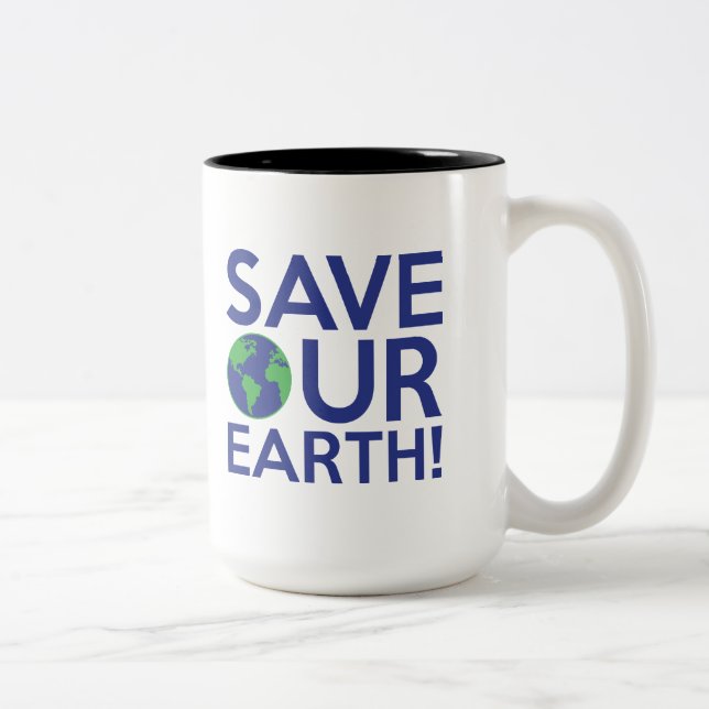 Taza Bicolor Salvar a nuestra Tierra (Derecha)