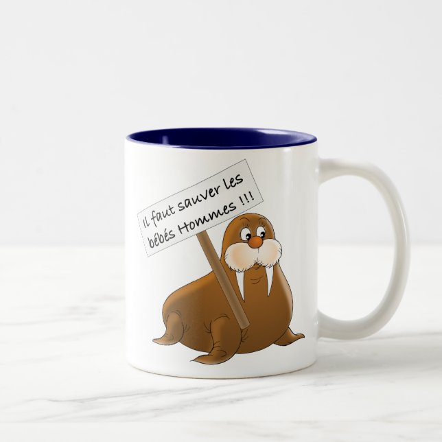 Taza Bicolor Salvar los bebés Hombres (Derecha)
