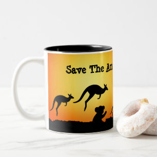 Taza Bicolor Salvemos a los animales de Australia