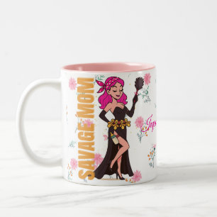 Taza Bicolor Salven a la mamá Graciosa Mug - Regalo del Día de