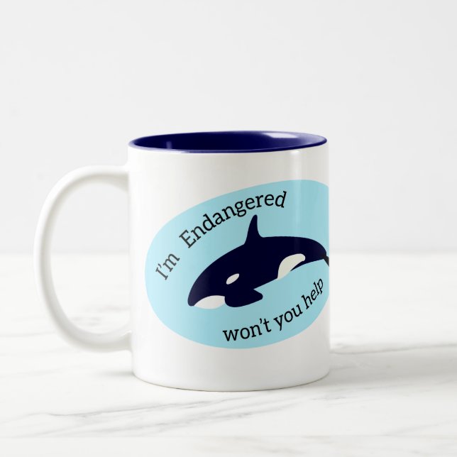 Taza Bicolor Salven a las ballenas (Izquierda)