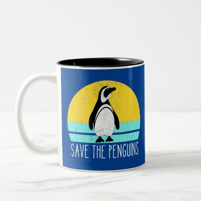 Taza Bicolor Salven A Los Pingüinos (Izquierda)