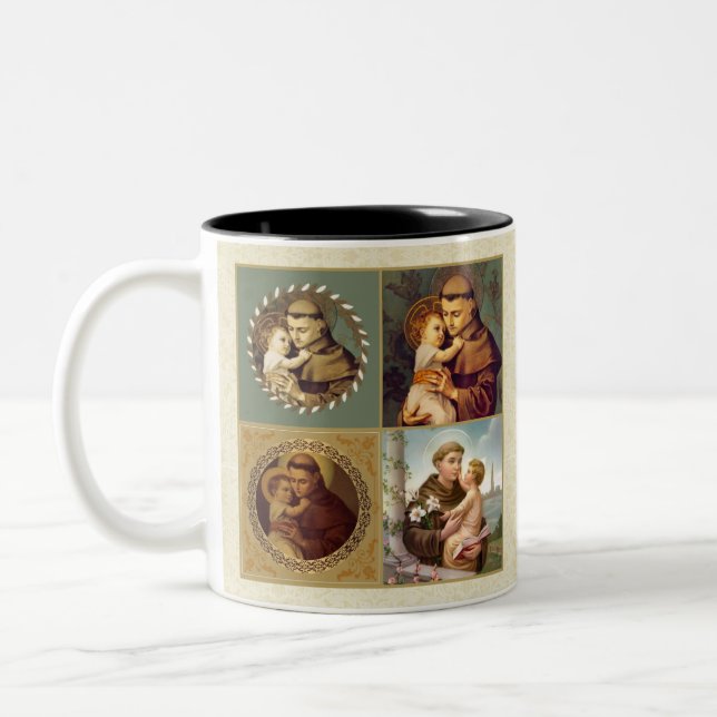 Taza Bicolor San Antonio del bebé Jesús de Padua (Izquierda)