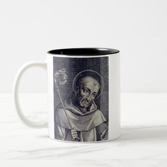 Taza Bicolor San Bernardo de Claraval Doctor Melifluo Arte (Izquierda)