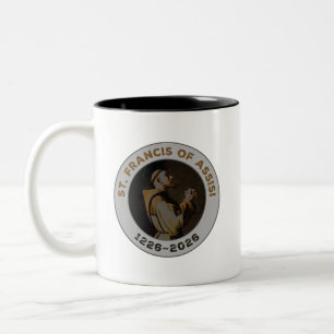 Taza Bicolor San Francisco de Asís 1226–2026 & Objeto de Regalo