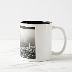 Taza Bicolor San Francisco desde arriba del vintage de la marca