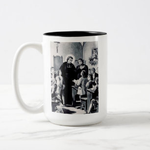 Taza Bicolor San Luis de Montfort sacerdote francés