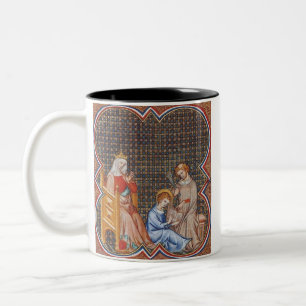 Taza Bicolor San Luis IX de Francia Patrono de Reyes Arte
