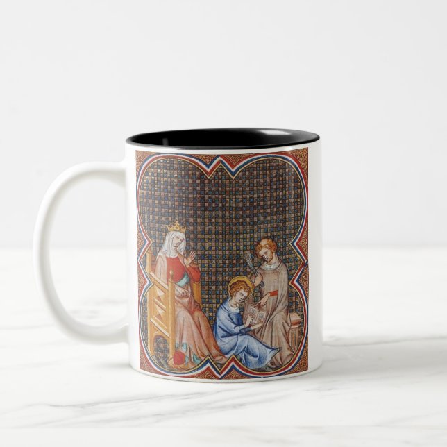 Taza Bicolor San Luis IX de Francia Patrono de Reyes Arte (Izquierda)