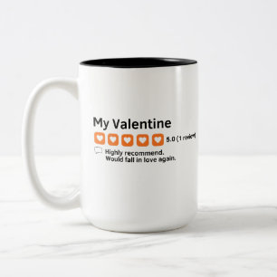 Taza Bicolor San Valentín 5 Star Review Mug
