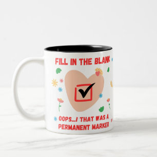 Taza Bicolor San Valentín para completar - Amor Personalizado