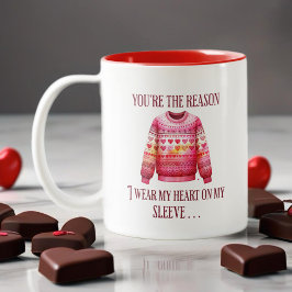 Taza Bicolor San Valentín suéter feo