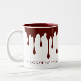 Taza Bicolor Sangre de mis enemigos, goteo de sangre