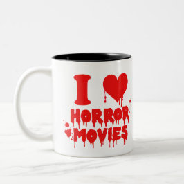 Taza Bicolor Sangriento me encantan las películas de terror del
