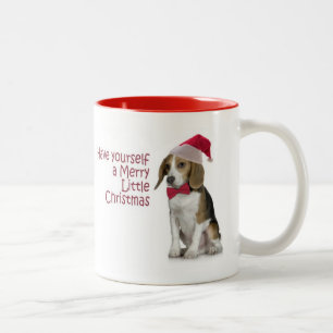 Taza Bicolor Santa Beagle Mug