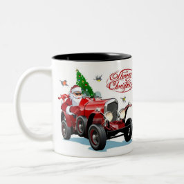 Taza Bicolor Santa car Mug