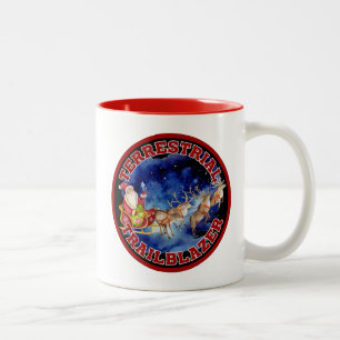 Taza Bicolor Santa Claus divertido - Pionero Terrestre