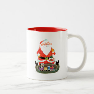 Taza Bicolor Santa con el tren