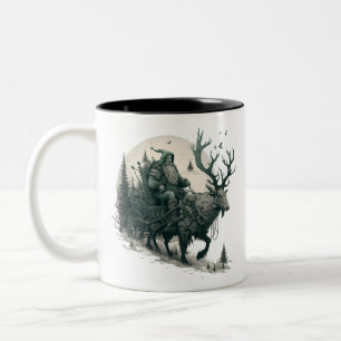 Taza Bicolor Santa con Elk irlandés