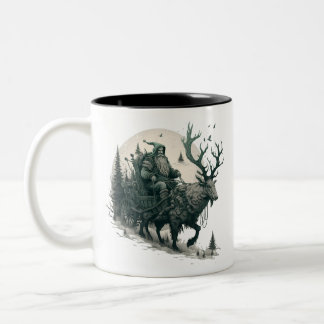 Taza Bicolor Santa con Elk irlandés