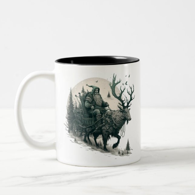 Taza Bicolor Santa con Elk irlandés (Izquierda)