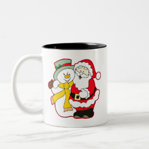Taza Bicolor SANTA CON UN HIJO EN NAVIDADES. ¡Oh! ¡Oh! ¡Oh!