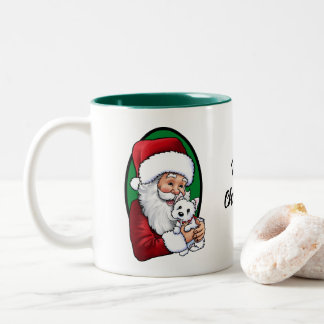 Taza Bicolor Santa con Westie