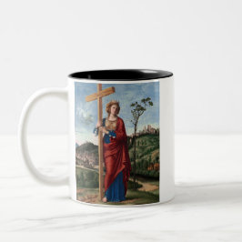 Taza Bicolor Santa Elena con la Vera Cruz Arte Sagrado