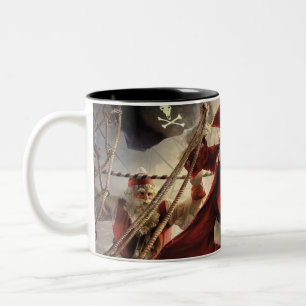 Taza Bicolor Santa Es Un Pirata