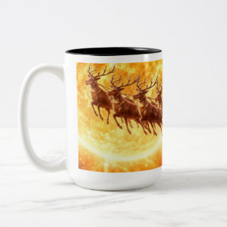 Taza Bicolor Santa Flys By A Sun