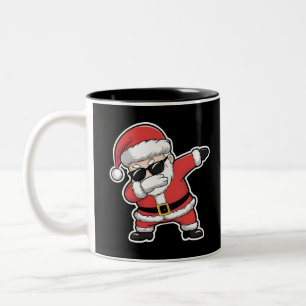 Taza Bicolor Santa haciendo dab Luces de Navidad Regalos de Nav