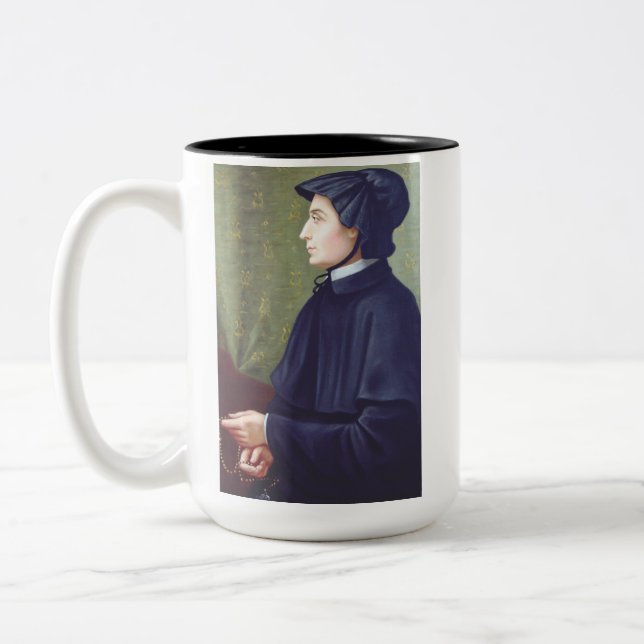 Taza Bicolor Santa Isabel Ana Seton (Izquierda)
