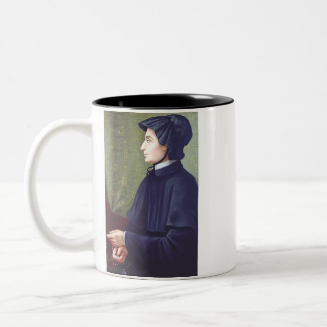 Taza Bicolor Santa Isabel Ana Seton (Izquierda)