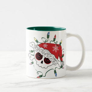 Taza Bicolor Santa Skull