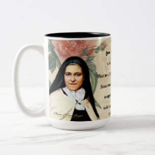 Taza Bicolor Santa Teresa Jesús Oración Vintage Collage Cató